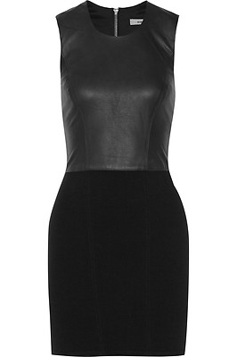 helmut lang gala knit dress Leather Combo in Black Size Large L (MSRP $495) Tank dress