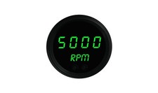 2 116 Digital Tachometer Green Led Gauge Black Bezel Made In The Usa