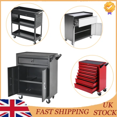 HM-GARDEN123 Large Tool Box Chest Cabinet Garage Workshop Storage Drawers Tool Trolley Cart