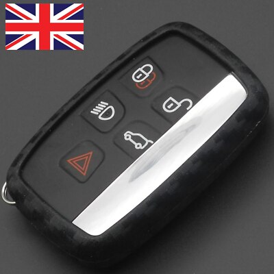 Silikon Schlüssel Hülle Cover Carbon Look Anhänger Range Rover Evoque Discovery Freelander