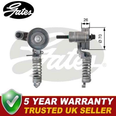 Gates Drive Belt Tensioner Pulley Fits Vauxhall Corsa Astra Meriva Adam - T38344 - Image 1 of 4
