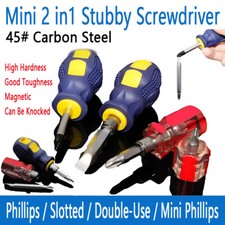 Mini Stubby Screwdriver Flat Slotted Phillips Pozi Head Screwdrivers Hand Tools