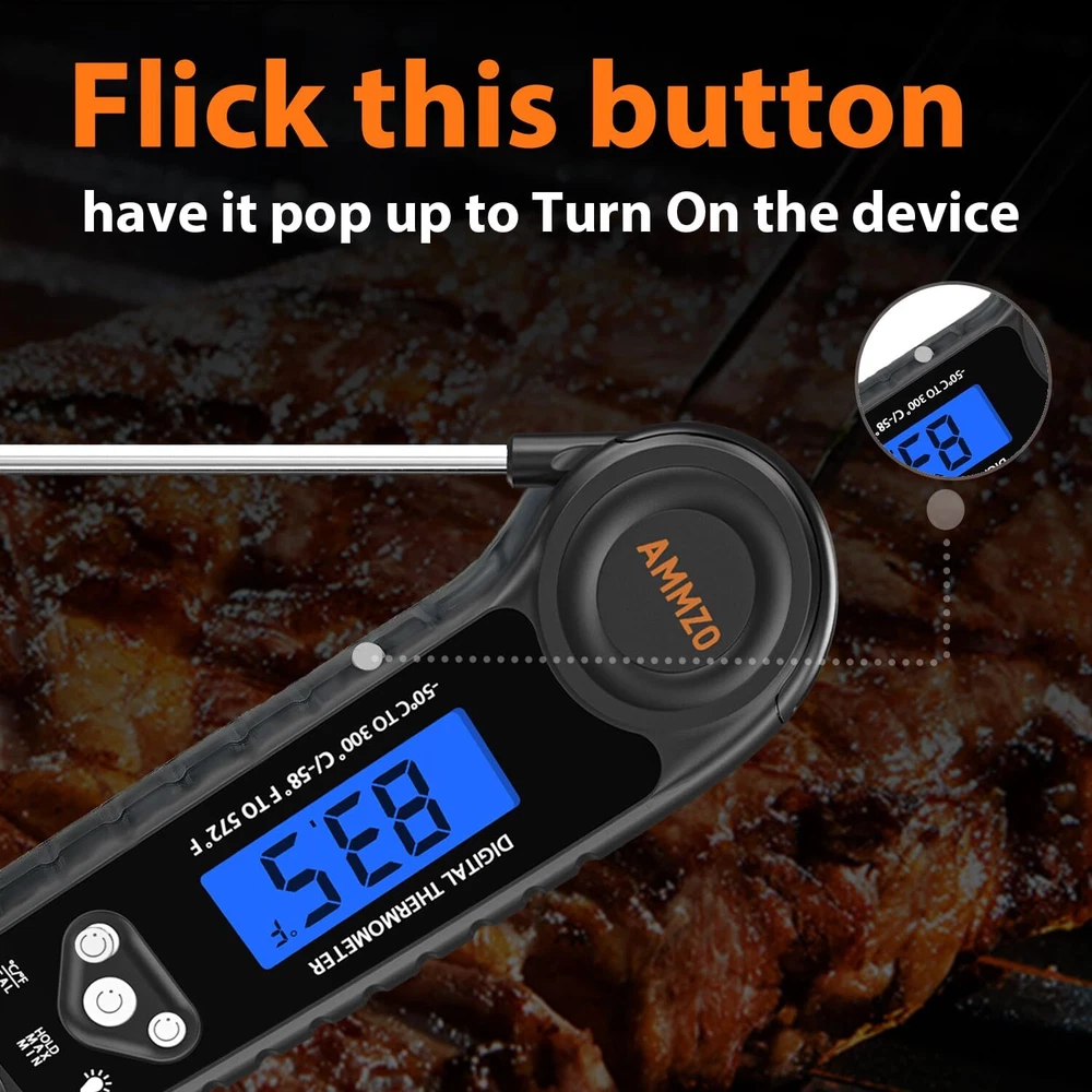 Meat Thermometer Digital, Candy Thermometer Food Thermometer Instant Read The...