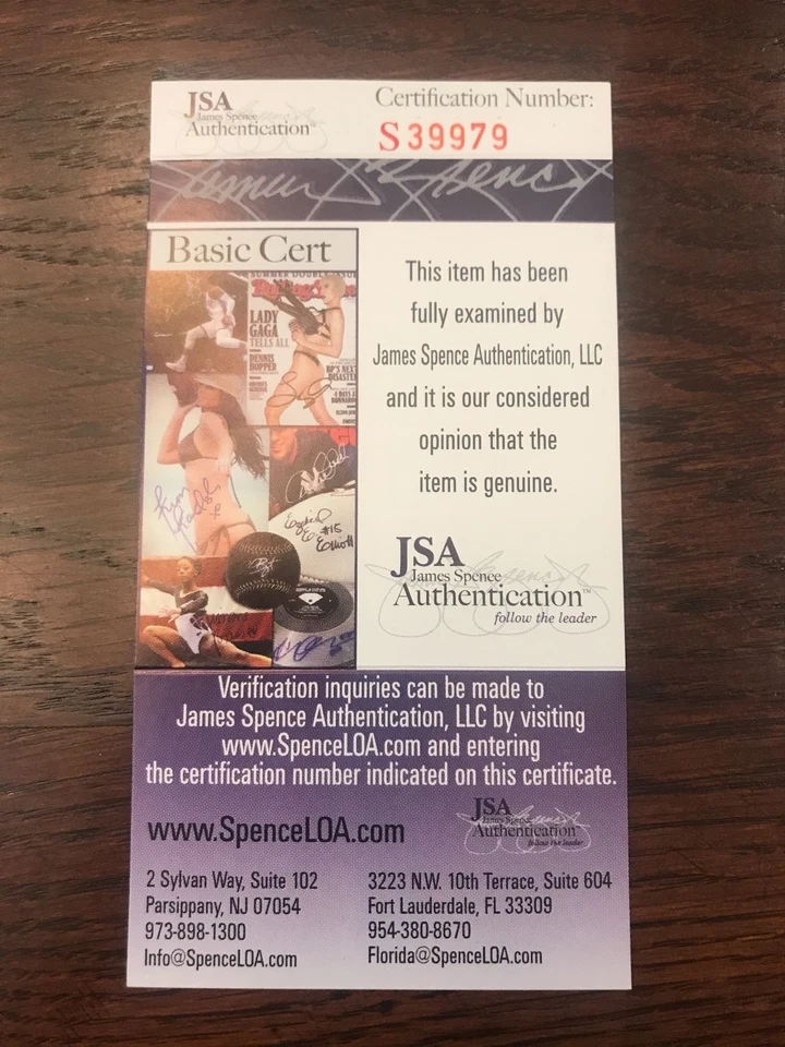 MATT HARVEY Signed BASEBALL JSA Certified Autograph 2015 WS NY Mets - Image 3 of 3