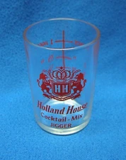 Vintage Holland House Glass Jigger Shot Glass