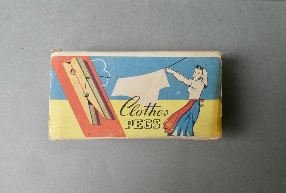 Qiilu pinces en bois peintes 100 pièces pince à linge en bois peint