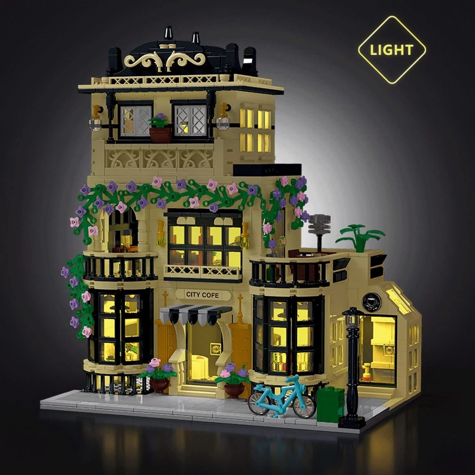 City Cafe Architecture Building Kit with LED Lights,3 Levels City Cafe Model ... - Image 2 of 4