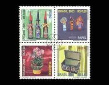 Recycling - Handicrafts Michel 3307-10, Yvert 2831-34 Brazil 2003 MINT
