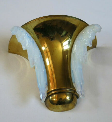 Gratte-ciel vintage Art déco lumière Old Lamp Wall Sconces Fixture Laiton & Glass Rod Ship Light Antique - Canada