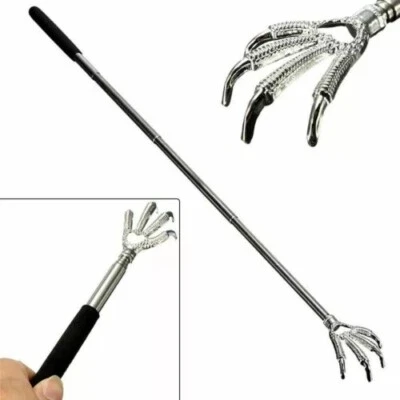 GADGETS COLLECTION Eagle Claw Telescopic Metal Back Scratcher Massager Itch Relief Extends to 33"