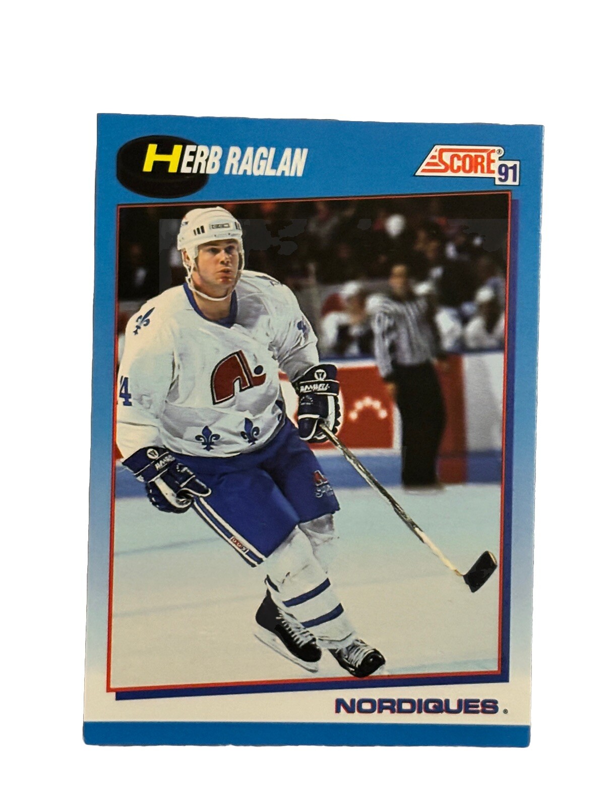 Brand New: Vintage ‘91 SCORE Herb Raglan Quebec Nordiques Bilingual Card 