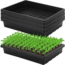 10 Pack Plant Trays Heavy Duty Reusable Garden Seed Starter Grow Tray 10 X 