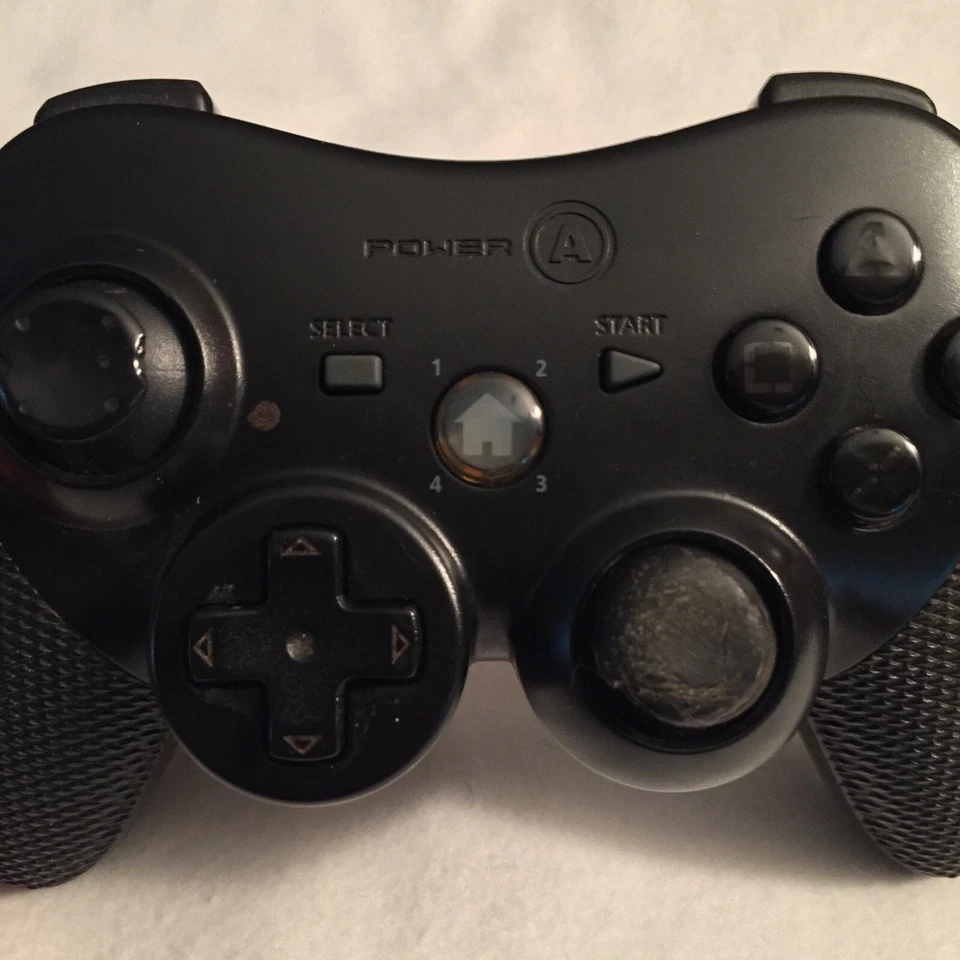 PlayStation 3 Power A Wireless PS3 Controller Black NO USB Not Tested - Image 3 of 4
