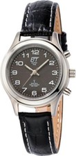 ETT Damen Armbanduhr ELS-11331-51L Lederarmband Funk Solar Damenuhr 34mm Nr192