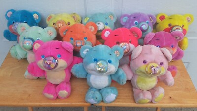 HUGE LOT (12) VINTAGE NOSY BEARS - PLAYSKOOL PLUSH 1987