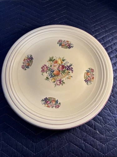 Fiesta Ware Vintage 14” Cake Platter Rare With Patterns