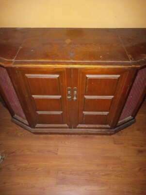 Montgomery Ward アンティーク木箱 1960's Vintage Montgomery Ward Airline Console Stereo Record