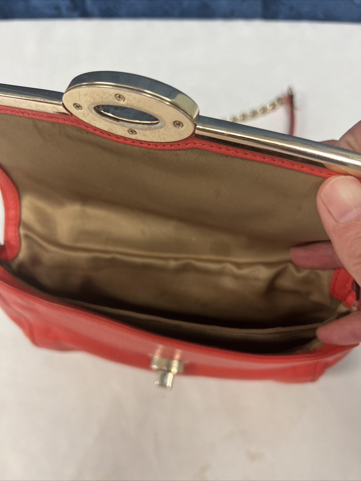 Coach Crossgrain Leather Orange Mini Ruby Crossbo… - image 5