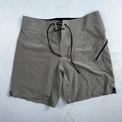 Lululemon Board Shorts Mens 34 Gray Swim Trunks Current State 7  Inseam Casual