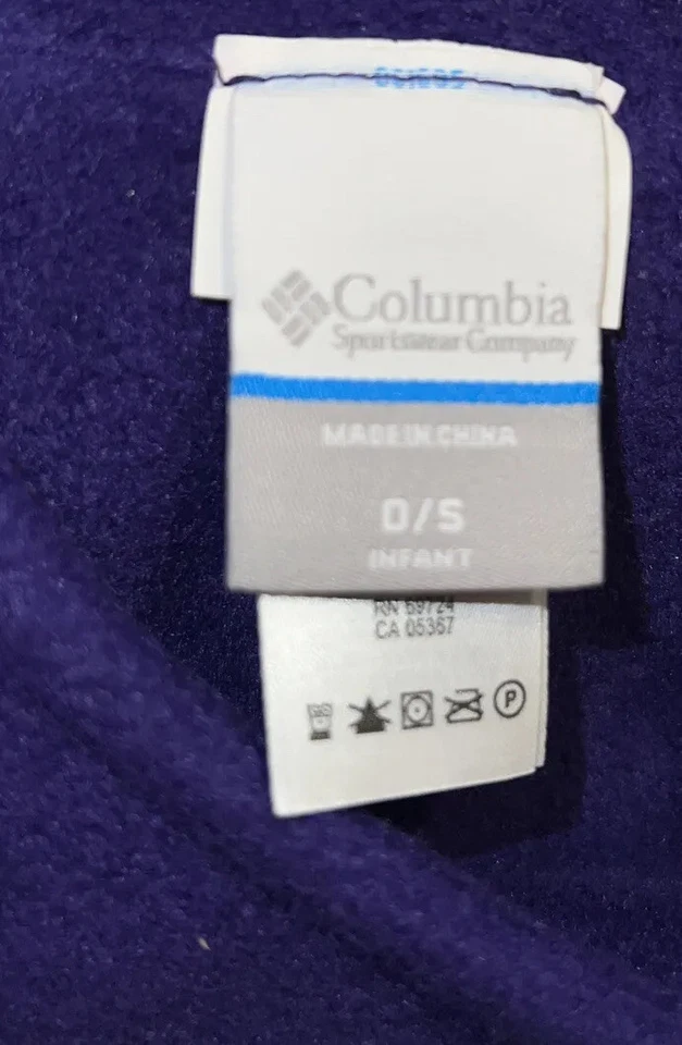 Nuevo Columbia Infantil Coleta Sombrero Infantil Talla Única Púrpura/Azul Invierno Gorra Polar Foto 4 de 4