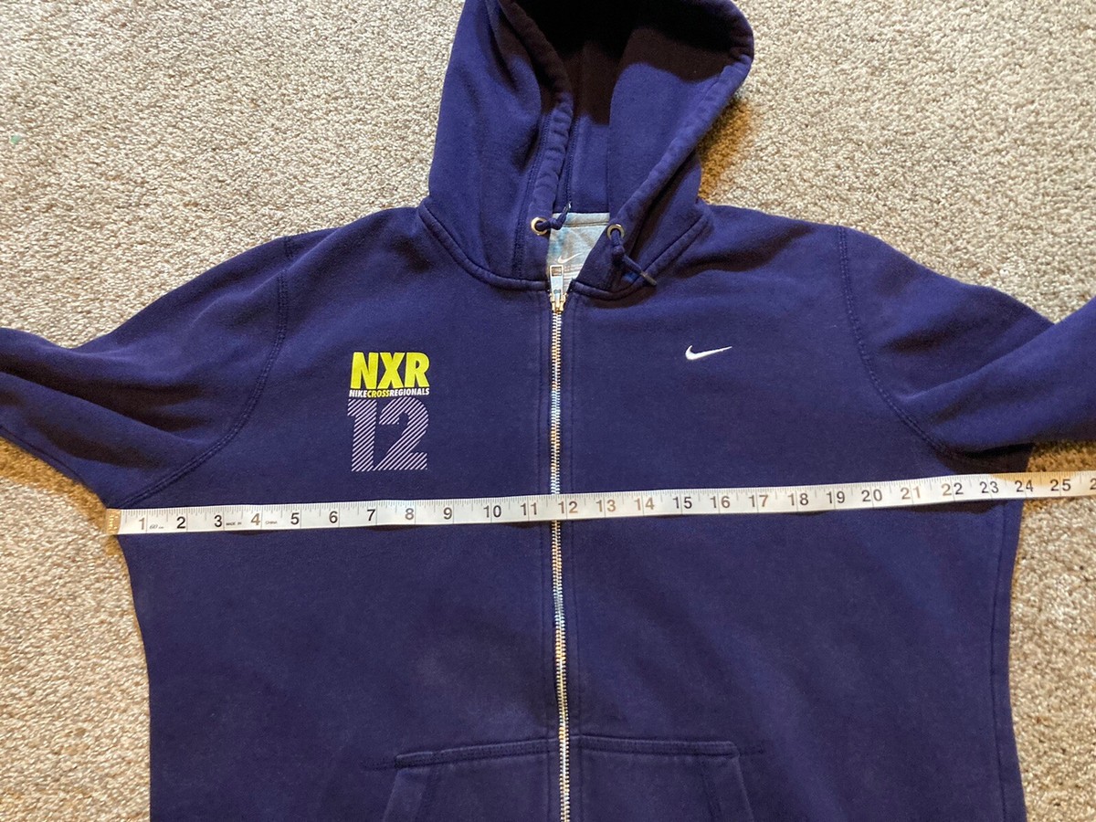 NIKE × Authentic / パーカー/XL/ポリエステル/BLU/プリント/NAC3-11L6 Nike Hoodie Womens XL Blue Full-Zip NXR Cross Regionals 12 Running