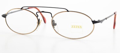 ZEISS Brille Schwarz Rot Gold Oval Pilot 5956 4100 135 53-18 GI2 Germany