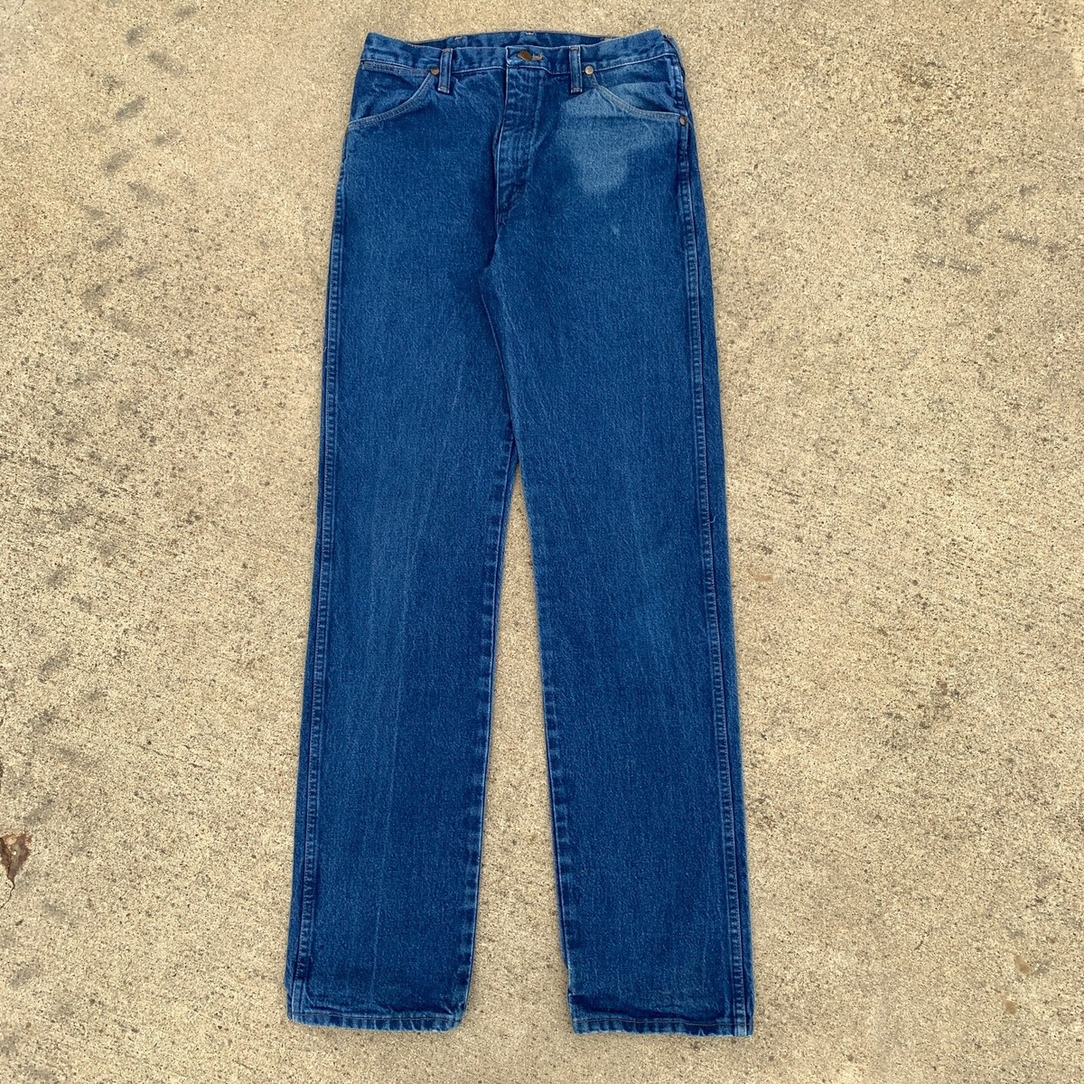 Vintage Wrangler Jeans 30x35 USA Blue Pants Cowboy Western 13MWZ