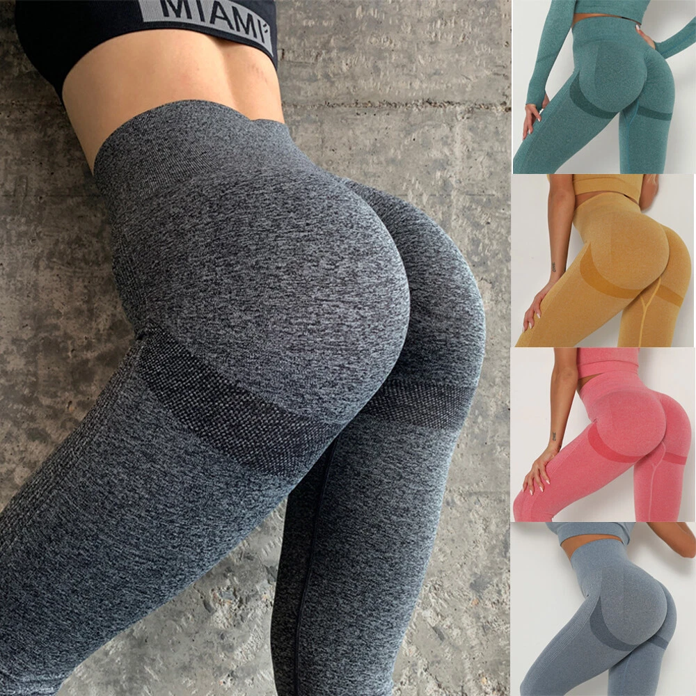 Women Scrunch Butt Lift Leggings High Waist Seamless Yoga Pants Ruched Push Up