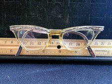 Vintage 60's Original Cat Eye Glasses Decorative Frame Glass Lens 4