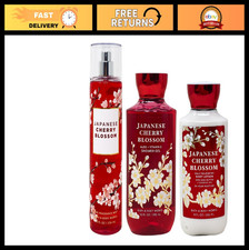 Japanese Cherry Blossom Shower Gel, Fine Fragrance Mist  Body Lotion Set - Trio