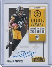 Jaylen Samuels 2018 Panini Contenders Rookie Ticket Rc On Card Auto. rookie card picture