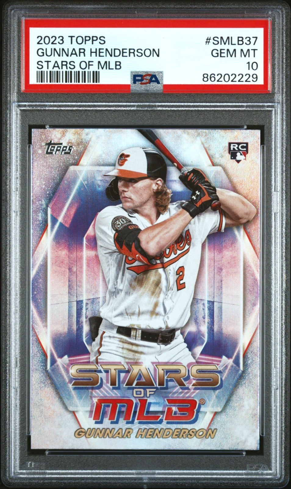 2023 Topps Stars Of MLB #SMLB37 Gunnar Henderson (RC) ROOKIE PSA 10 view 1
