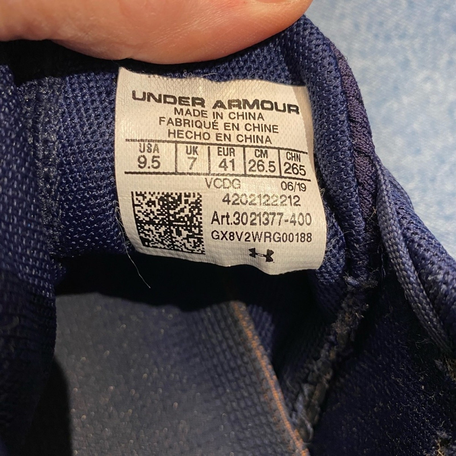 Under Armour Shoes Block City 2.0 Womens 9.5  Navy/ White Sneakers thumbnail 5