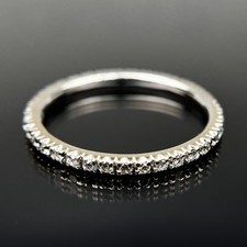 18k Diamond Eternity Band White Gold Ring Siz...