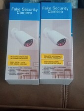 2 Dummy Security Camera White New