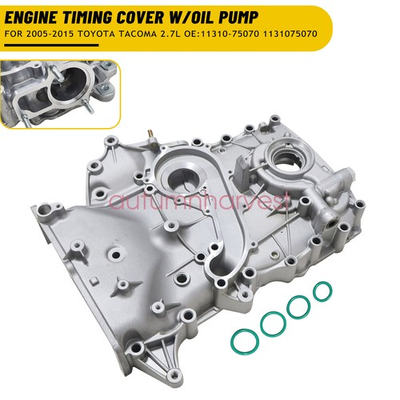 #ad 1131075070 For 2005 2015 Toyota Tacoma 2.7L New Engine Timing Cover w Oil Pump $88.76