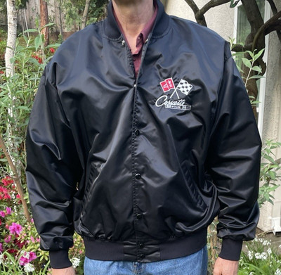 Game Sportswear Corvette Sting Ray Black Bomber Jacket Size XL-Charity DS70
