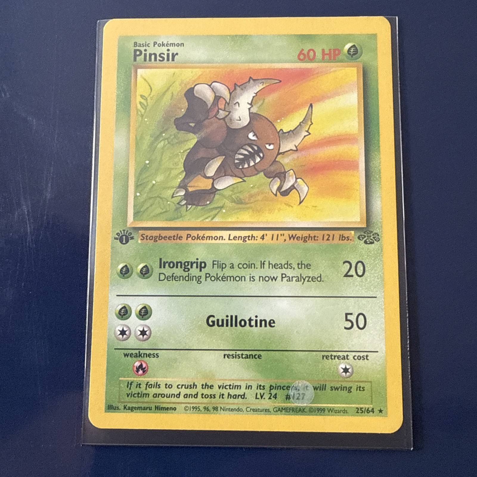 PINSIR - 25/64 - 1st Edition Jungle - Rare - Pokemon Card -  NM