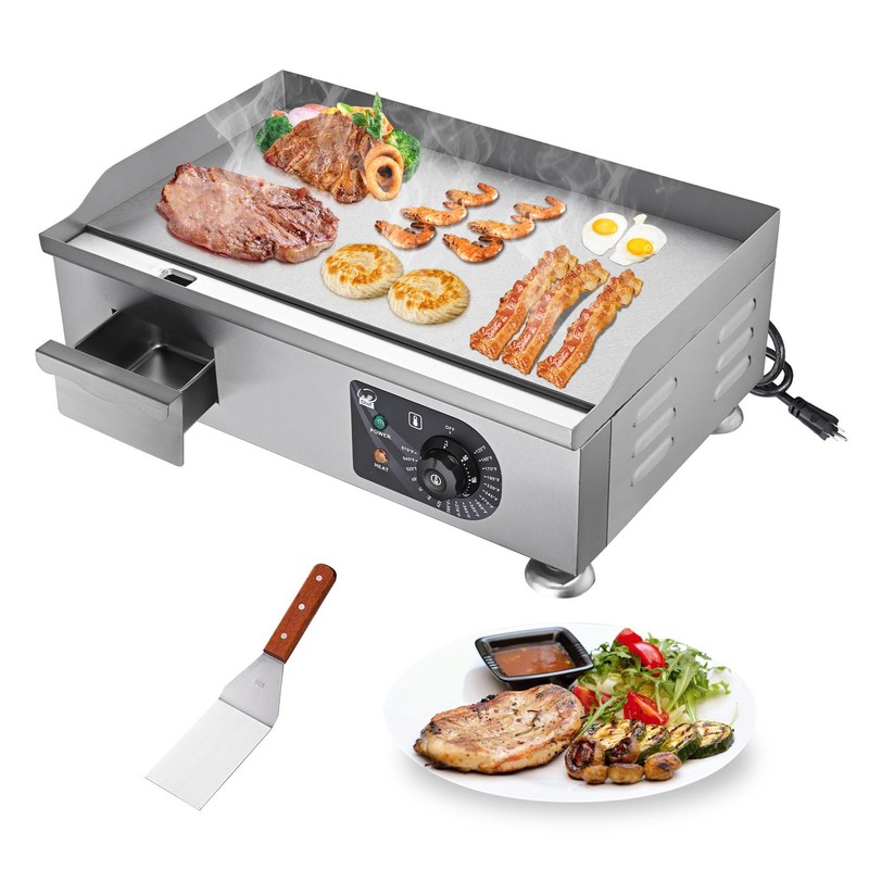3000W 22" Electric Griddle Countertop Commercial Flat Top BBQ Grill Closeout
