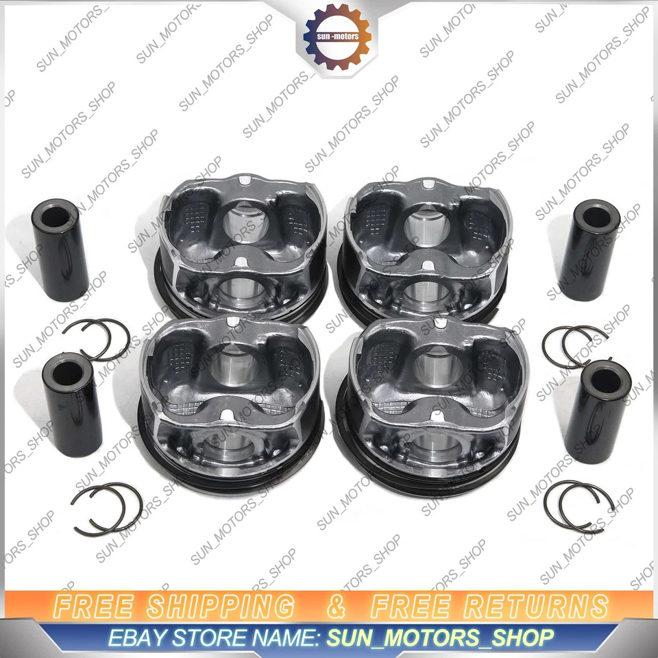 4PCS OEM pistons STD and Genuine Connecting Rods Φ23mm for AUDI Q5 A4 A5 2.0T Foto 2 de 4