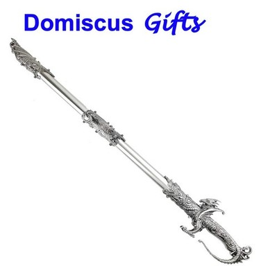 37'' NEW! Fantasy DRAGON Dagger Sword Stainless Steel Knife SC2626 with Sheath