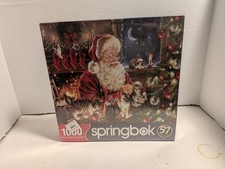 Springbok Puzzle 1000 pc Christmas Kittens Santa Christmas 34-10902 Sealed NEW