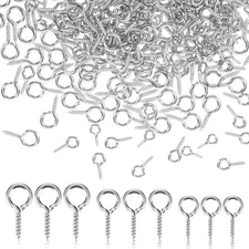 300 Pcs Screw Eye Pins 3 Sizes Small Threaded Pin Hooks Mini... 