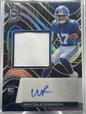 Wan’Dale Robinson 2022 Spectra Celestial Prizm Rookie Patch Auto RC /75 Giants