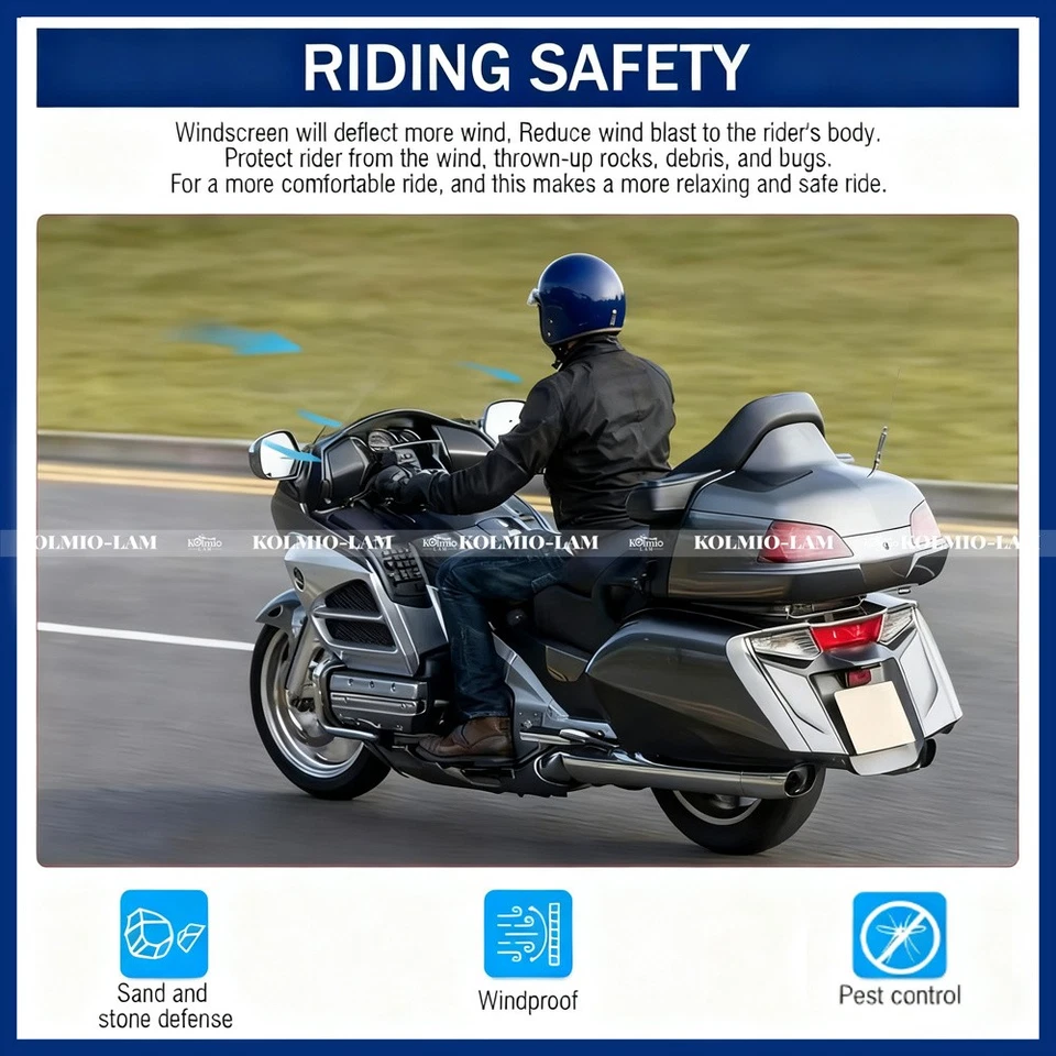 Parabrisas ventilado apto para Honda Goldwing 1500 GL1500 1988-2000 Foto 4 de 4