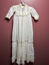 Antique Infant Baptismal Gown 33  Long - Unisex