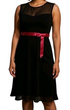 Vtg 90s Women's Black Mesh Sheer Whimsigoth Grunge Cocktail Party Dress Sz 14