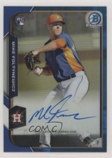 2015 Bowman Chrome Rookie Blue Refractor 109/150 Mike Foltynewicz Auto 4ud