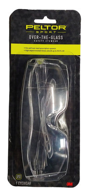 Peltor Sport Over The Glass Protected Eyewear Clear Lens Frame 47030-PEL-6