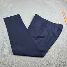 Ted Baker London Jefferson Pant 34x32 34R Navy Blue Micro Check 100 Wool Mens